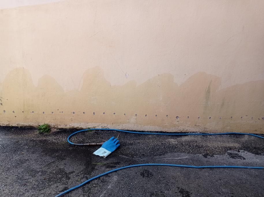 Suintements sur murs enterrés